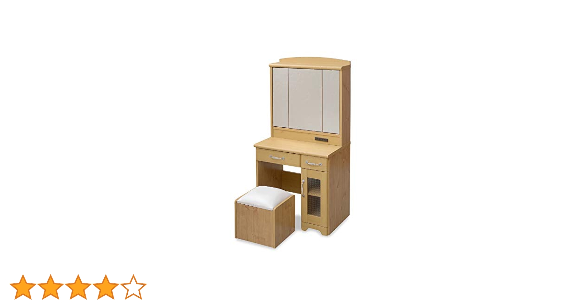 Amazon｜JKプラン 三面鏡ドレッサー 収納 多い スツール付き